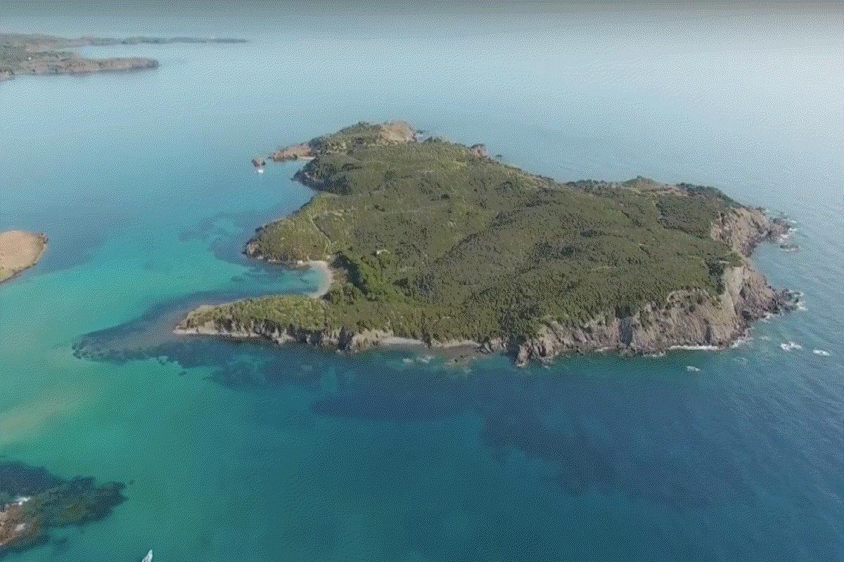 Entire Island near  Menorca Island