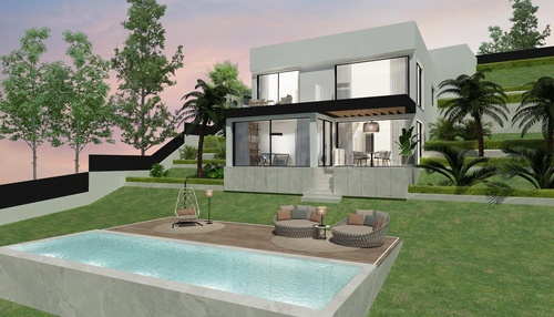 Obra nueva de villa de lujo Costa d`en Blanes 