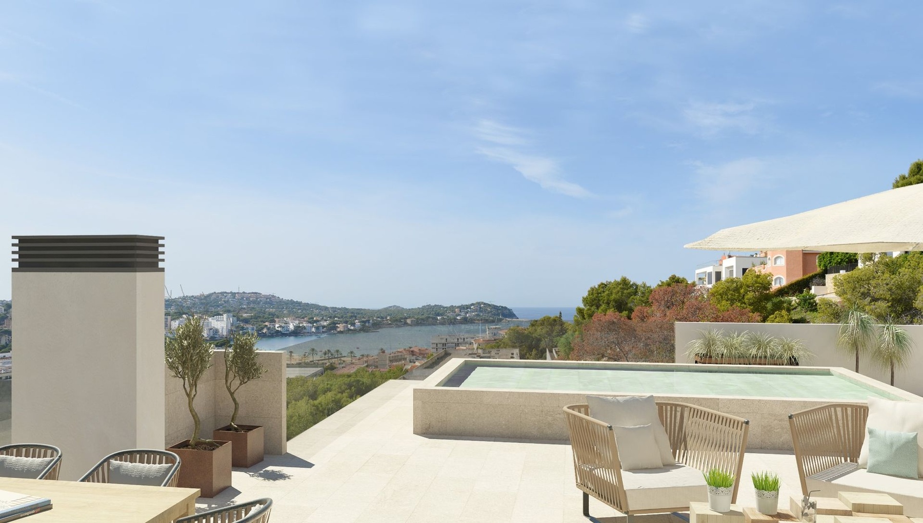 New penthouse for sale in Santa Ponsa with sea views