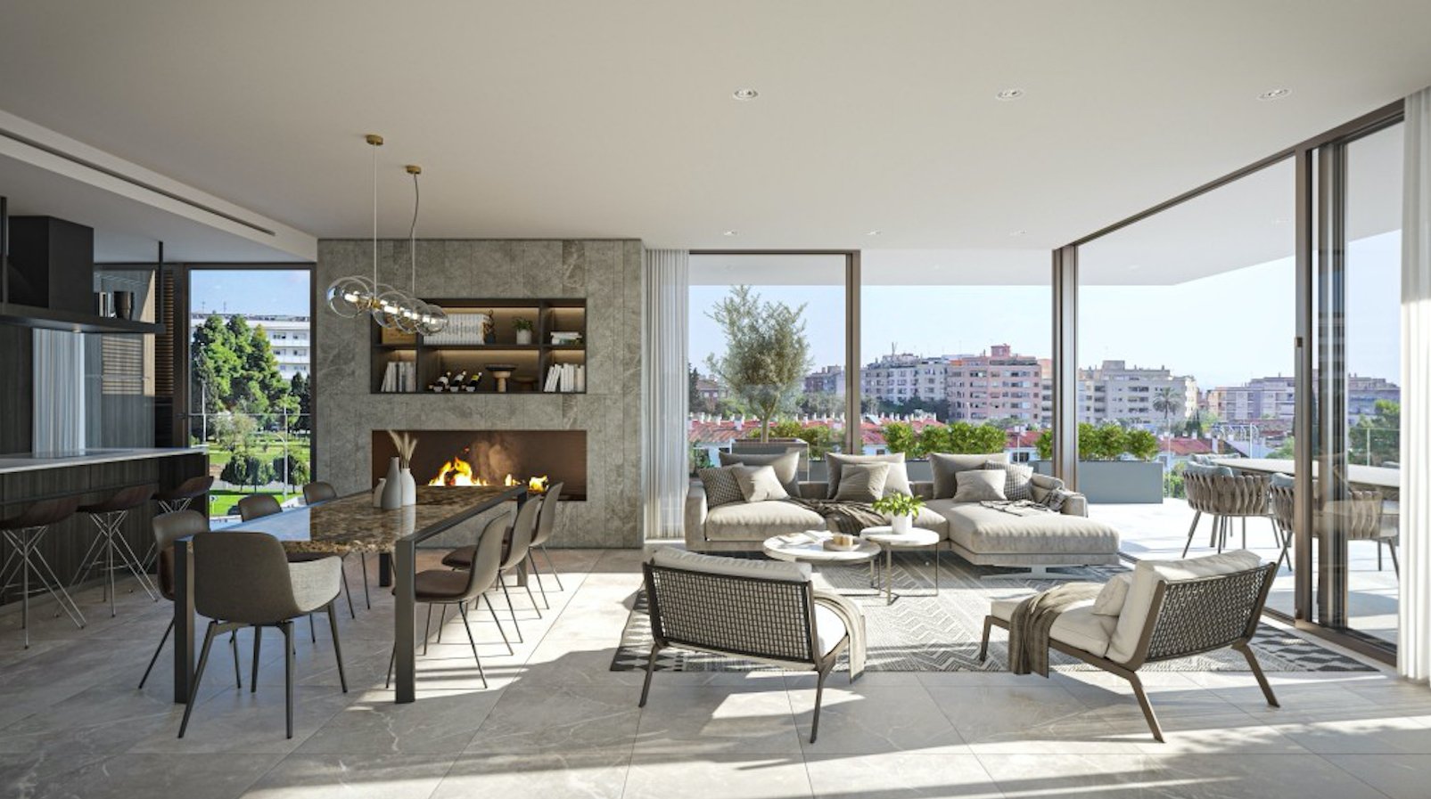 New luxury penthouse for sale in Palma with spacious roof terrace